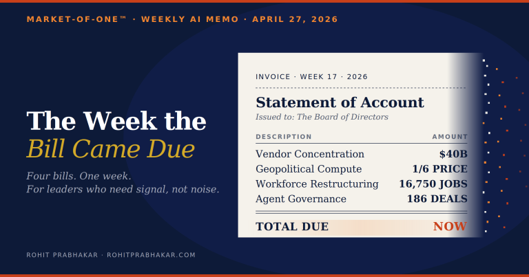 AI Weekly Memo – The Week the Bill Came Due