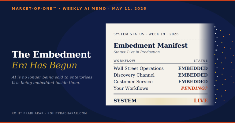 AI Weekly Memo – The Embedment Era Has Begun