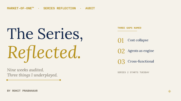 The Market-of-One Series Reflection: What I Underplayed Over Nine Weeks