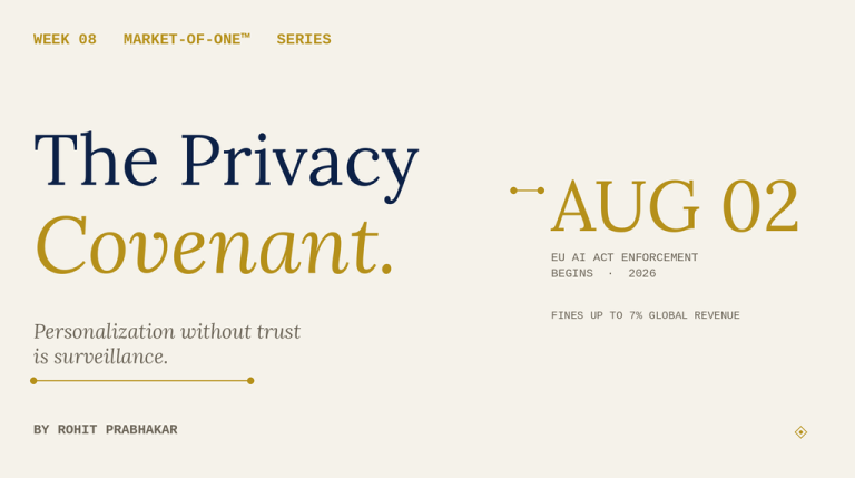 The Privacy Covenant: Why Personalization Without Trust Is Surveillance