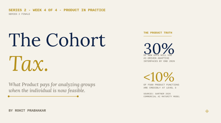 Product and the Commercial AI Maturity Model: The Cohort Tax in Practice